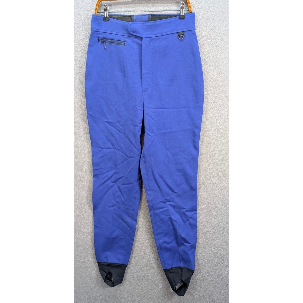 Vintage Eddie Bauer Womens Ski Snowboard Strirrup Pants Blue Size 10 Tall Winter